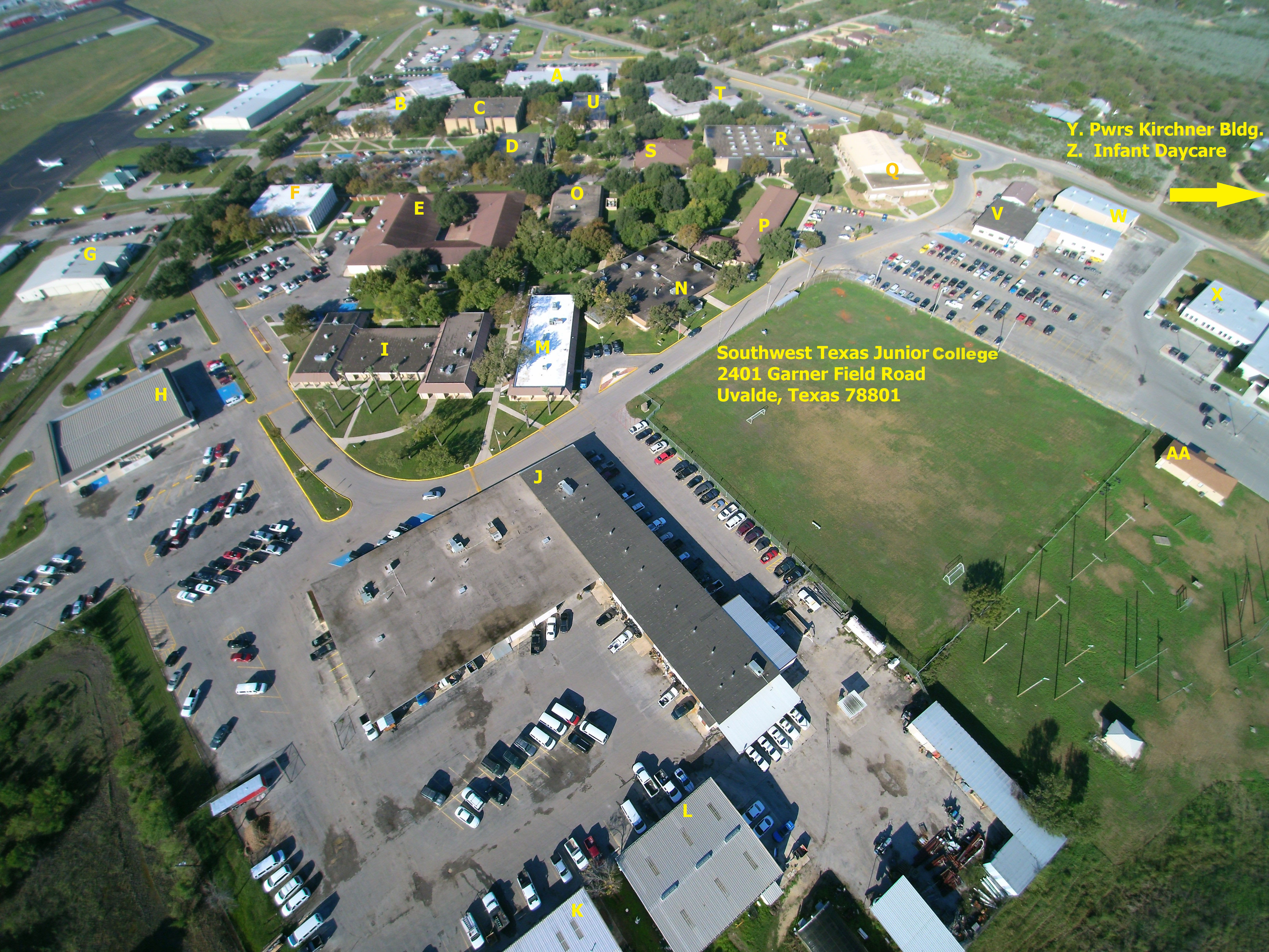 Uvalde Campus Aerial View